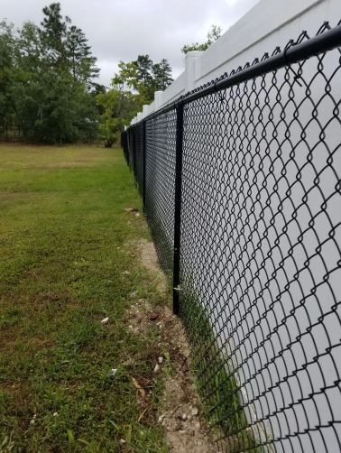 black_chain link fence