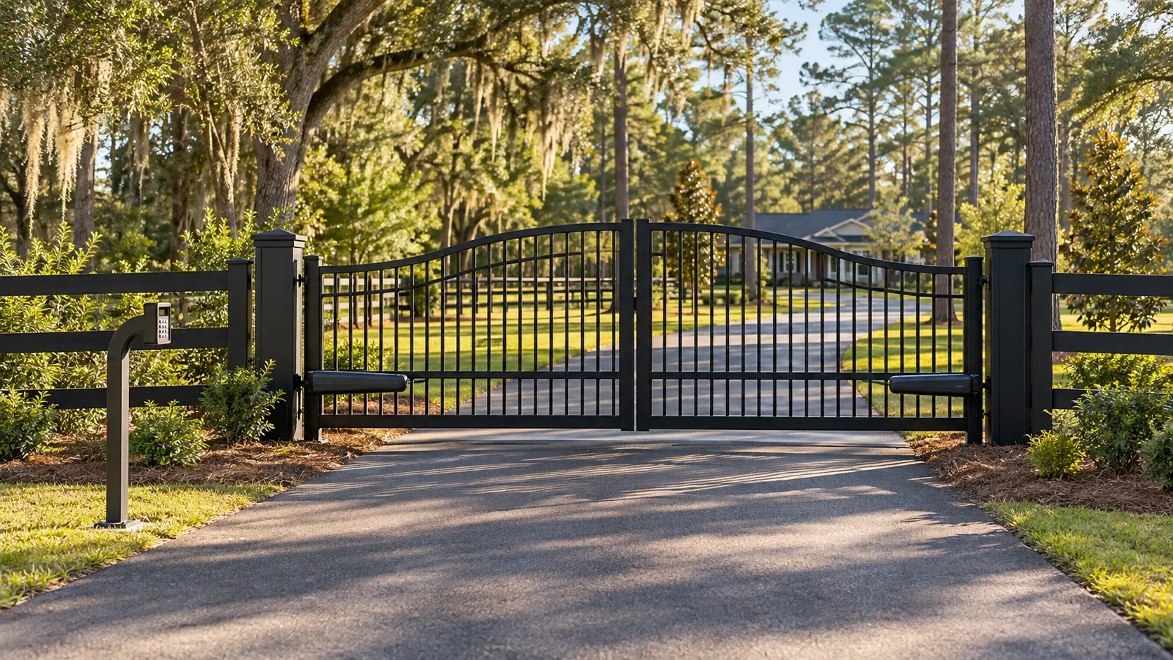 Automatic driveway gate at a local acreage property